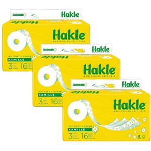 Toilettenpapier 3-lagig Hakle Toilettenpapier Kamille, 48 Rollen