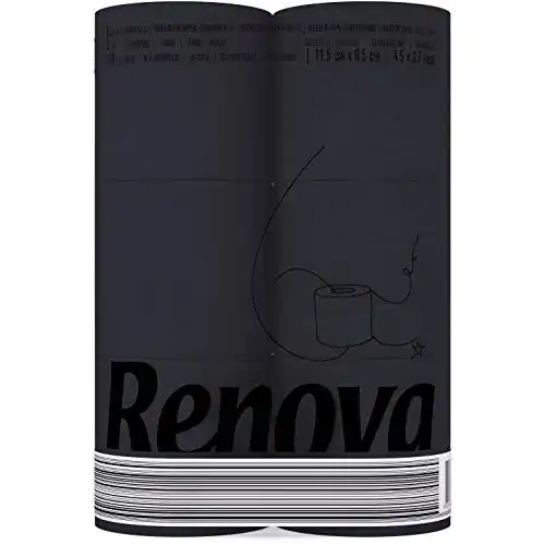 Toilettenpapier 3-lagig Renova Black Label Toilettenpapier Schwarz
