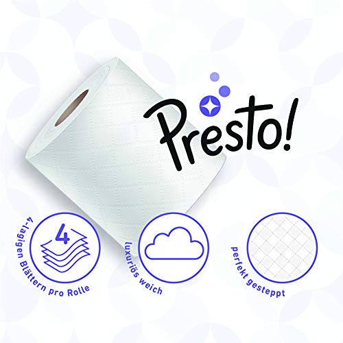 Toilettenpapier 4-lagig Presto! Amazon-Marke: 4-lagig, 48 Rollen