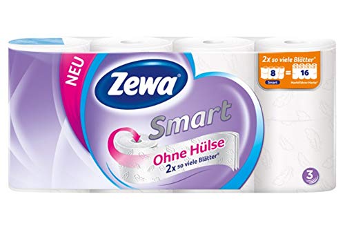 Die beste toilettenpapier zewa smart trocken 3 lagig ohne huelse 8 stueck Bestsleller kaufen