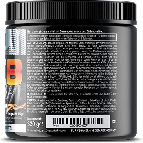 Trainingsbooster Iron Labs Nutrition AC8 Xtreme, 320 g