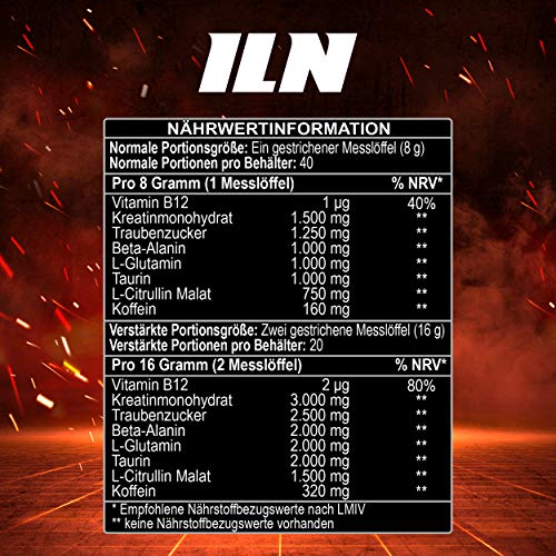 Trainingsbooster Iron Labs Nutrition AC8 Xtreme, 320 g