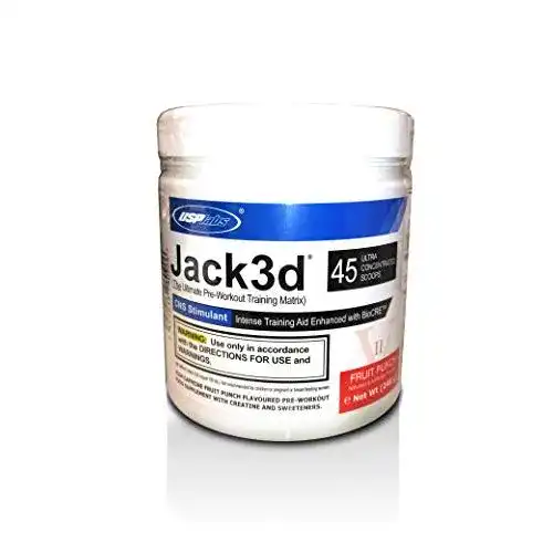 Trainingsbooster USP Labs, Jack3d, 45 Servings Fruit Punch, 248g