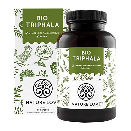Triphala Nature Love ® Bio, 500mg je Kapsel, 180 Kapseln