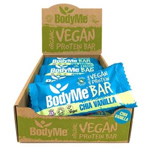 Vegane Proteinriegel BodyMe, Roh Chia Vanille | 12 x 60g