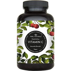 Vitamin C Feel Natural Acerola Kapseln, 180 vegane Kapseln