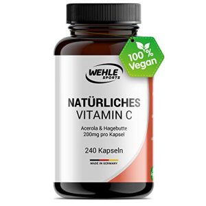 Vitamin C Wehle Sports Natürliches Hochdosiert, 240 Kapseln