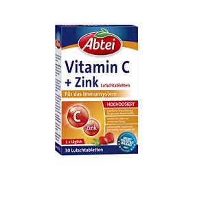 Vitamin C + Zink Abtei, zum Lutschen, 30 Lutschtabletten