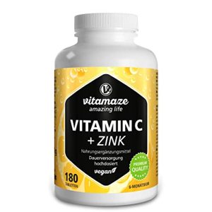 Vitamin C + Zink Vitamaze – amazing life, 180 Tabletten