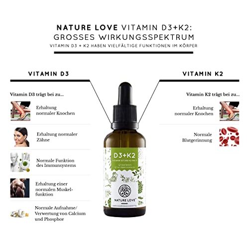 Vitamin-D3-K2 Nature Love ® Vitamin D3 + K2 (50ml flüssig)