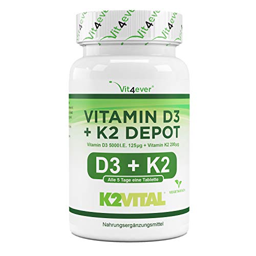 Die beste vitamin d3 k2 vit4ever vitamin d3 k2 depot 180 tabletten Bestsleller kaufen