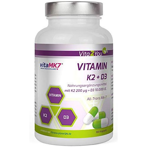 Die beste vitamin d3 k2 vita2you vitamin d3 k2 180 kapseln Bestsleller kaufen
