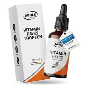 Vitamin-D3-K2 Wehle Sports Vitamin D3 K2 Tropfen hochdosiert