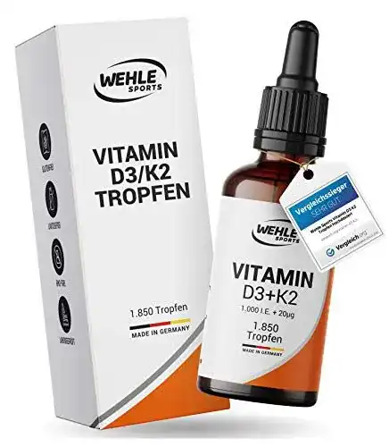 Vitamin-D3-K2 Wehle Sports Vitamin D3 K2 Tropfen hochdosiert