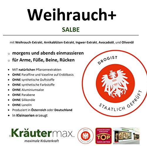 Weihrauchsalbe Kräutermax. Extra Stark Weihrauch Creme, 100 ml