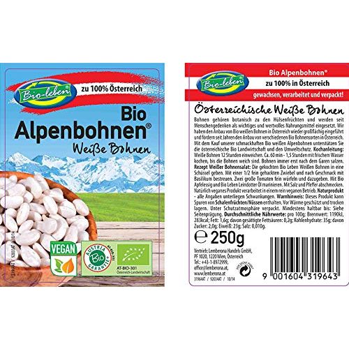 Weiße Bohnen Bio-leben Bio weisse 100% Österreich, 7x250g