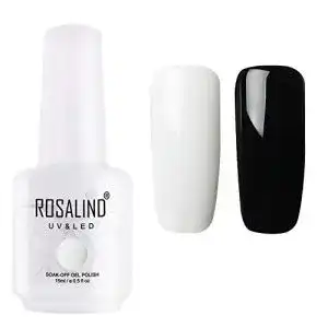 Weißer Nagellack ROSALIND Gellack UV Schwarz und Weiß Set