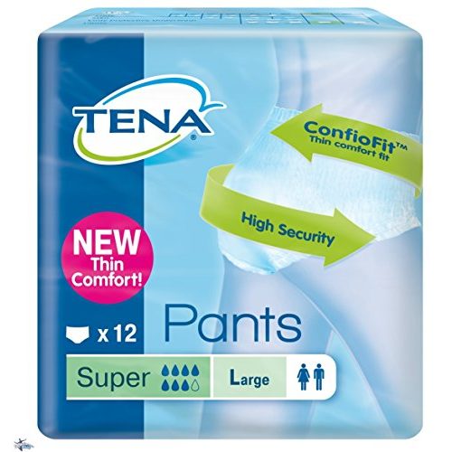 Windeln für Erwachsene Tena Pants Super Large, 12 Stück, 4er Pack