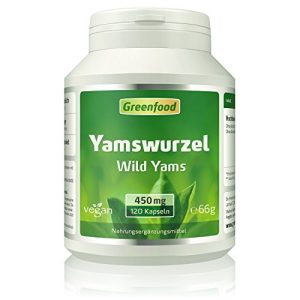 Yamswurzel-Kapseln Greenfood Yamswurzel (Wild Yams), 450 mg