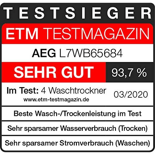 AEG-Waschtrockner AEG L7WB65684, DualSense, Energiesparend