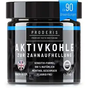 Aktivkohle für die Zähne Proderis Kokosnuss Aktivkohle Pulver