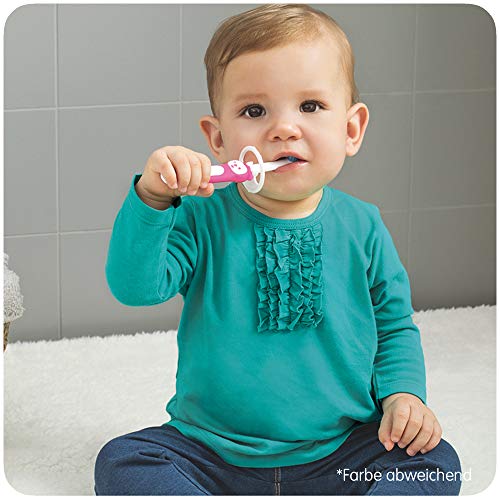 Baby-Zahnbürste MAM Learn to Brush Set, mit langem Griff
