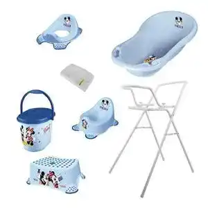 Babybadewanne mit Gestell keeeper 7er Set Micky Maus, 84 cm