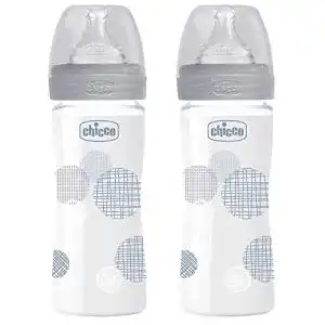Babyflasche (Glas) Chicco Glas Flaschen Set, 2 x 240 ml