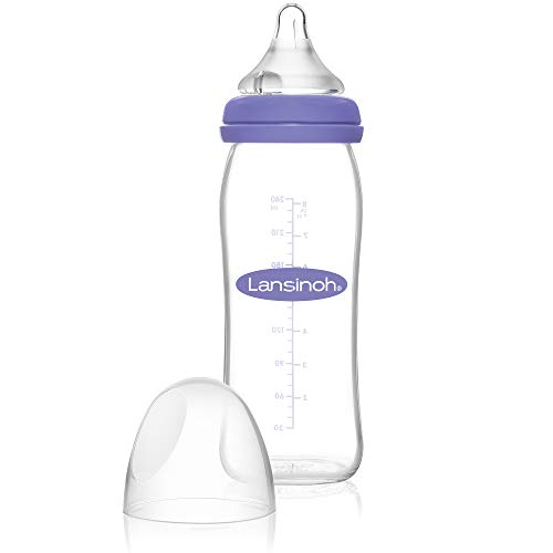 Babyflasche (Glas) Lansinoh 77150 Glas-Weithalsflasche, 240 ml