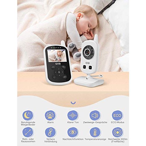 Babyphone GHB mit Kamera Video Baby Monitor 2,4 GHz