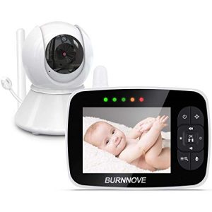 Babyphone mit Kamera BURNNOVE 3.5 Zoll Monitor, Nachtsicht