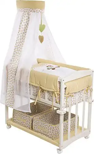 Babywiege roba Beistellbett, Stubenbett 4 in 1, Safari, Babybett