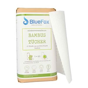 Bambus-Küchenrolle BlueFox 2er Set, saugstark, reißfest