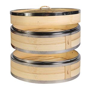Bambusdämpfer Hcooker 2-Tlg Küche Bambus Dampfer