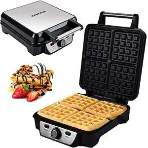 Belgisches Waffeleisen Syntrox Germany XXL Waffeleisen, 1100W