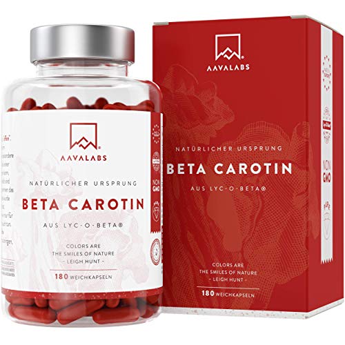 Beta-Carotin AAVALABS Beta Carotin Kapseln Hochdosiert, 180 St.