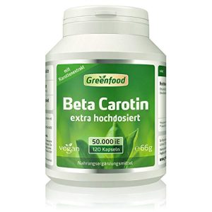 Beta-Carotin Greenfood Beta Carotin, 50.000 i.E. (30 mg), 120 Kaps.