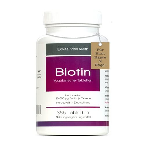 Die beste biotin exvital vitahealth exvital hochdosiert 10 000 c2b5g 365 tabl Bestsleller kaufen