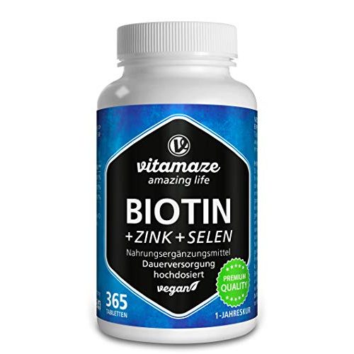 Die beste biotin vitamaze amazing life hochdosiert 10 000 mcg 365 tabl Bestsleller kaufen