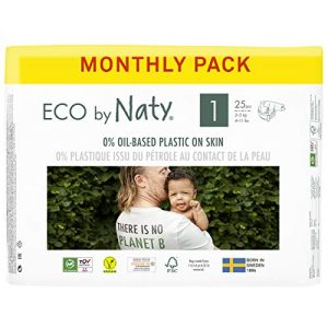 Biowindeln Eco by Naty, Größe 1, 100 Windeln, 2–5 kg