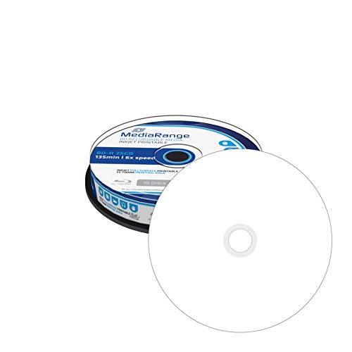 Blu-ray-Rohling MediaRange BD-R 25GB 6-Fach, 10er Cakebox