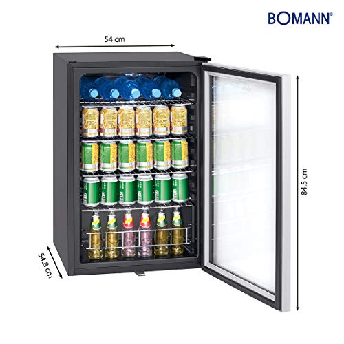 Bomann-Kühlschrank Bomann KSG 7283.1 Glastür-Kühlschrank