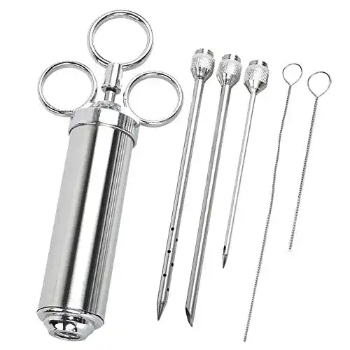 Bratenspritze ETiME Marinierspritze BBQ mit Nadeln, 60ML