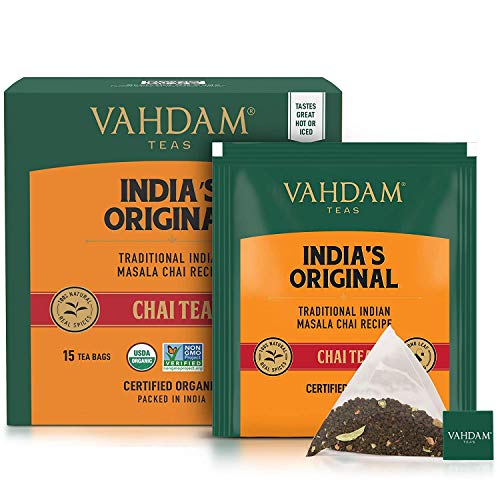 Chai-Tee VAHDAM Indiens Original Masala Chai, 15 Tea Bags