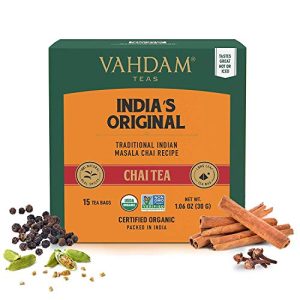 Chai-Tee VAHDAM Indiens Original Masala Chai, 15 Tea Bags