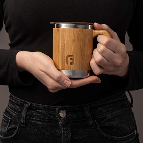 Coffee-to-go-Becher Bambus GranFore, 300ml mit Deckel