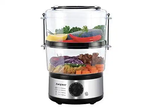 Dampfgarer Beper, 5 L Multifunktionaler, Kompaktspeicher