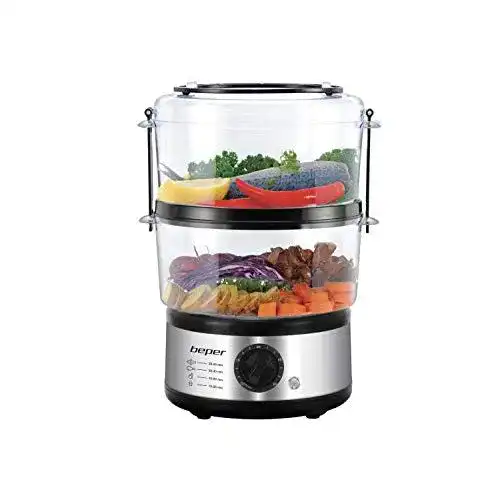 Dampfgarer Beper, 5 L Multifunktionaler, Kompaktspeicher