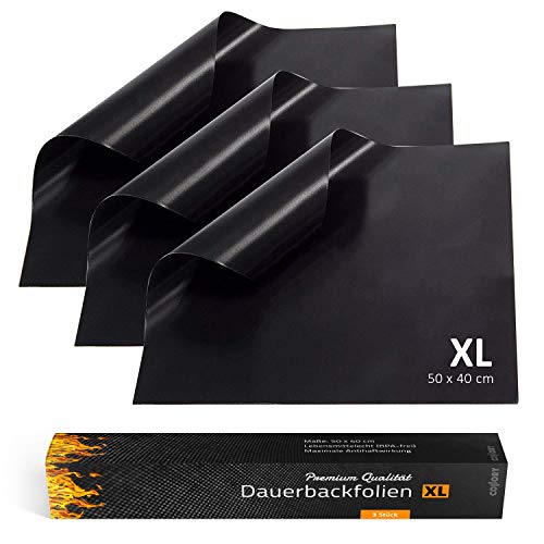 Dauerbackfolie Collory Premium XL, 3er Set, BPA-Frei, 40x50cm