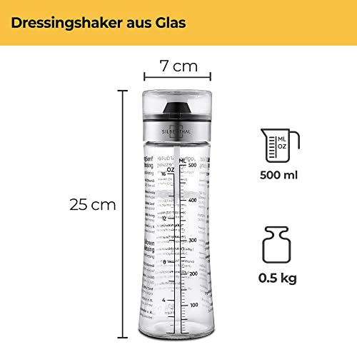 Dressing-Shaker SILBERTHAL Dressingshaker, Glas, mit Rezepten